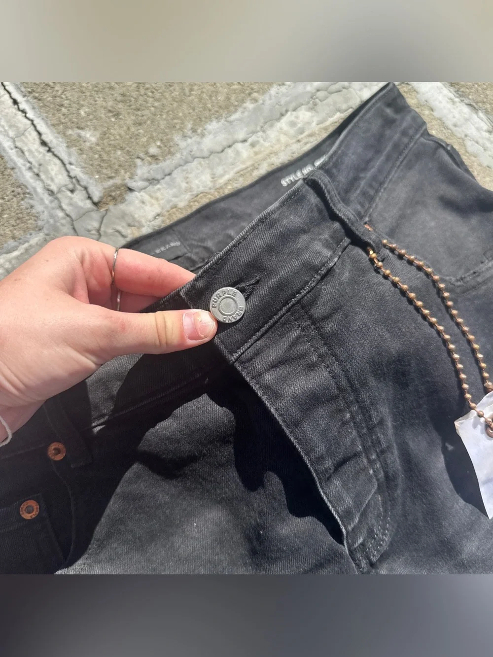 Purple Brand Black Paint Splatter Jeans